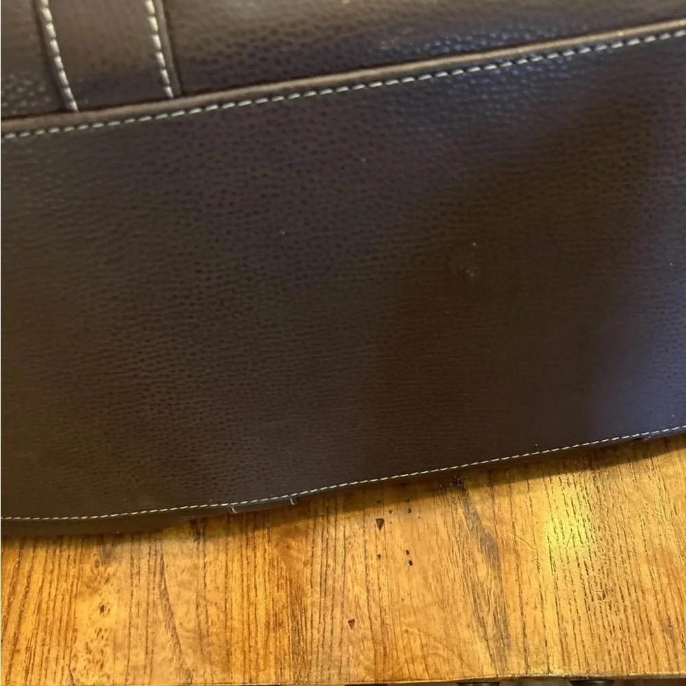Barrington Brown Vegan Leather Men's Captains Duffle Bag EUC!!